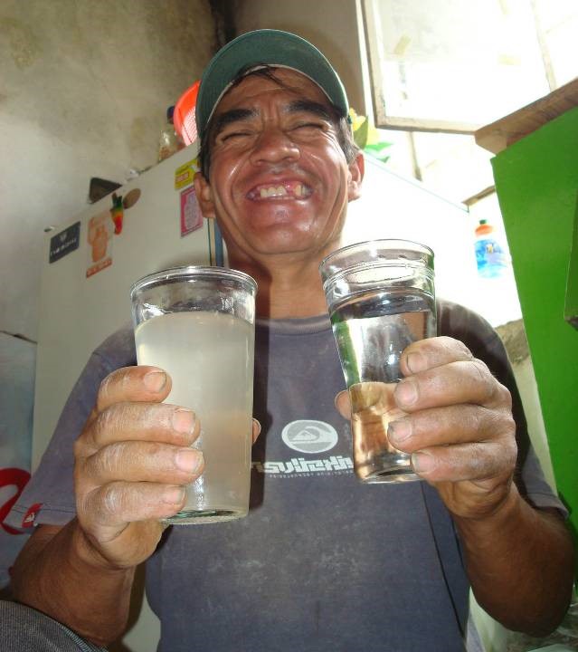 Agua limpia vs agua contaminada